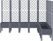 vidaXL - Plantenbak - met - latwerk - 200x160x142 - cm - polypropeen - grijs