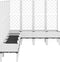 vidaXL - Plantenbak - met - latwerk - 200x160x142 - cm - polypropeen - wit