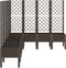 vidaXL - Plantenbak - met - latwerk - 200x160x142 - cm - polypropeen - bruin