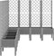 vidaXL - Plantenbak - met - latwerk - 200x160x142 - cm - polypropeen - lichtgrijs