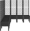 vidaXL - Plantenbak - met - latwerk - 200x160x142 - cm - polypropeen - zwart