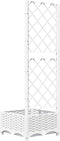 vidaXL - Plantenbak - met - latwerk - 40x40x121,5 - cm - polypropeen