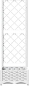 vidaXL - Plantenbak - met - latwerk - 40x40x121,5 - cm - polypropeen