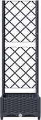 vidaXL - Plantenbak - met - latwerk - 40x40x121,5 - cm - polypropeen