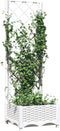 vidaXL - Plantenbak - met - latwerk - 40x40x121,5 - cm - polypropeen