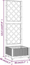 vidaXL - Plantenbak - met - latwerk - 40x40x121,5 - cm - polypropeen