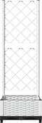 vidaXL - Plantenbak - met - latwerk - 40x40x121,5 - cm - polypropeen