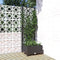 vidaXL - Plantenbak - met - latwerk - 40x40x121,5 - cm - polypropeen - zwart