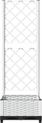vidaXL - Plantenbak - met - latwerk - 40x40x121,5 - cm - polypropeen