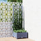 vidaXL - Plantenbak - met - latwerk - 40x40x121,5 - cm - polypropeen