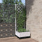 vidaXL - Plantenbak - met - latwerk - 40x40x121,5 - cm - polypropeen