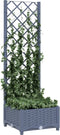 vidaXL - Plantenbak - met - latwerk - 40x40x121,5 - cm - polypropeen