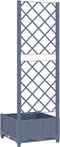 vidaXL - Plantenbak - met - latwerk - 40x40x121,5 - cm - polypropeen
