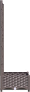 vidaXL - Plantenbak - met - latwerk - 40x40x121,5 - cm - polypropeen - bruin