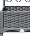 vidaXL - Plantenbak - met - latwerk - 40x40x121,5 - cm - polypropeen