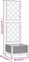vidaXL - Plantenbak - met - latwerk - 40x40x121,5 - cm - polypropeen - zwart