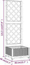 vidaXL - Plantenbak - met - latwerk - 40x40x121,5 - cm - polypropeen