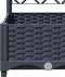 vidaXL - Plantenbak - met - latwerk - 40x40x121,5 - cm - polypropeen