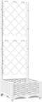 vidaXL - Plantenbak - met - latwerk - 40x40x121,5 - cm - polypropeen