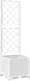 vidaXL - Plantenbak - met - latwerk - 40x40x136 - cm - polypropeen