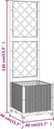 vidaXL - Plantenbak - met - latwerk - 40x40x136 - cm - polypropeen