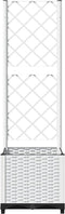 vidaXL - Plantenbak - met - latwerk - 40x40x136 - cm - polypropeen
