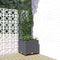 vidaXL - Plantenbak - met - latwerk - 40x40x136 - cm - polypropeen - donkergrijs