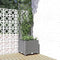vidaXL - Plantenbak - met - latwerk - 40x40x136 - cm - polypropeen - lichtgrijs