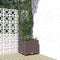 vidaXL - Plantenbak - met - latwerk - 40x40x136 - cm - polypropeen - bruin