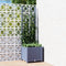 vidaXL - Plantenbak - met - latwerk - 40x40x136 - cm - polypropeen - donkergrijs