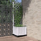 vidaXL - Plantenbak - met - latwerk - 40x40x136 - cm - polypropeen
