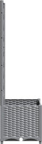 vidaXL - Plantenbak - met - latwerk - 40x40x136 - cm - polypropeen - lichtgrijs