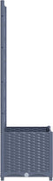 vidaXL - Plantenbak - met - latwerk - 40x40x136 - cm - polypropeen - donkergrijs