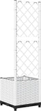 vidaXL - Plantenbak - met - latwerk - 40x40x136 - cm - polypropeen