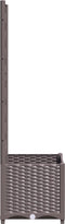 vidaXL - Plantenbak - met - latwerk - 40x40x136 - cm - polypropeen - bruin