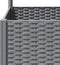 vidaXL - Plantenbak - met - latwerk - 40x40x136 - cm - polypropeen - lichtgrijs