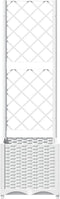 vidaXL - Plantenbak - met - latwerk - 40x40x136 - cm - polypropeen