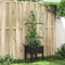vidaXL - Plantenbak - met - latwerk - 40x40x142,5 - cm - polypropeen - zwart