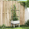 vidaXL - Plantenbak - met - latwerk - 40x40x142,5 - cm - polypropeen - wit