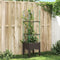 vidaXL - Plantenbak - met - latwerk - 40x40x142,5 - cm - polypropeen - bruin