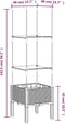 vidaXL - Plantenbak - met - latwerk - 40x40x142,5 - cm - polypropeen - grijs