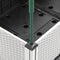 vidaXL - Plantenbak - met - latwerk - 40x40x142,5 - cm - polypropeen - wit