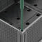 vidaXL - Plantenbak - met - latwerk - 40x40x142,5 - cm - polypropeen - lichtgrijs