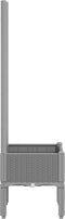 vidaXL - Plantenbak - met - latwerk - 40x40x142 - cm - polypropeen - lichtgrijs