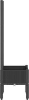 vidaXL - Plantenbak - met - latwerk - 40x40x142 - cm - polypropeen - zwart