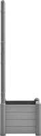 vidaXL - Plantenbak - met - latwerk - 43x43x142 - cm - PP - steengrijs
