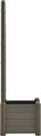 vidaXL - Plantenbak - met - latwerk - 43x43x142 - cm - PP - antracietkleurig