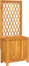 vidaXL - Plantenbak - met - latwerk - 55x29,5x132 - cm - massief - acaciahout