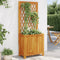 vidaXL - Plantenbak - met - latwerk - 55x29,5x132 - cm - massief - acaciahout
