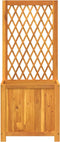 vidaXL - Plantenbak - met - latwerk - 55x29,5x132 - cm - massief - acaciahout